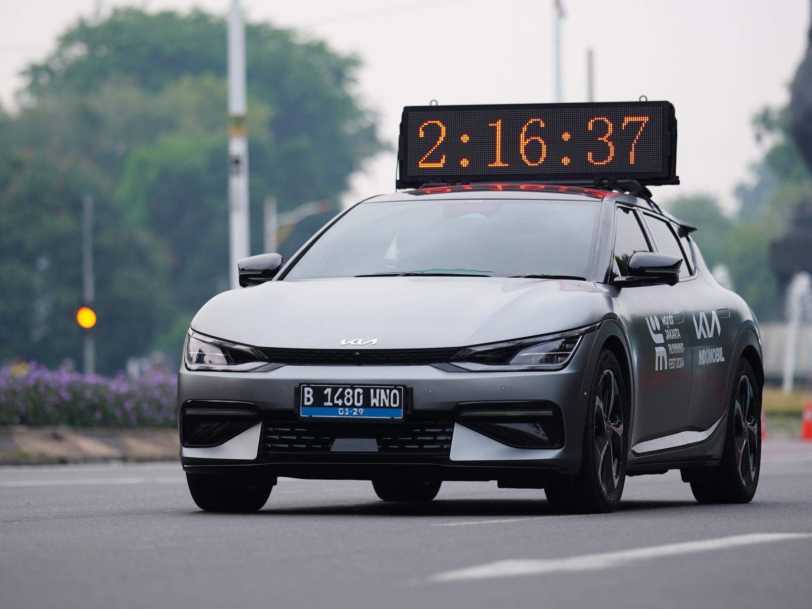 Lini Kendaraan Listrik Kia Turut Sukseskan wondr Jakarta Running Fest 2024 Sebagai Official Car